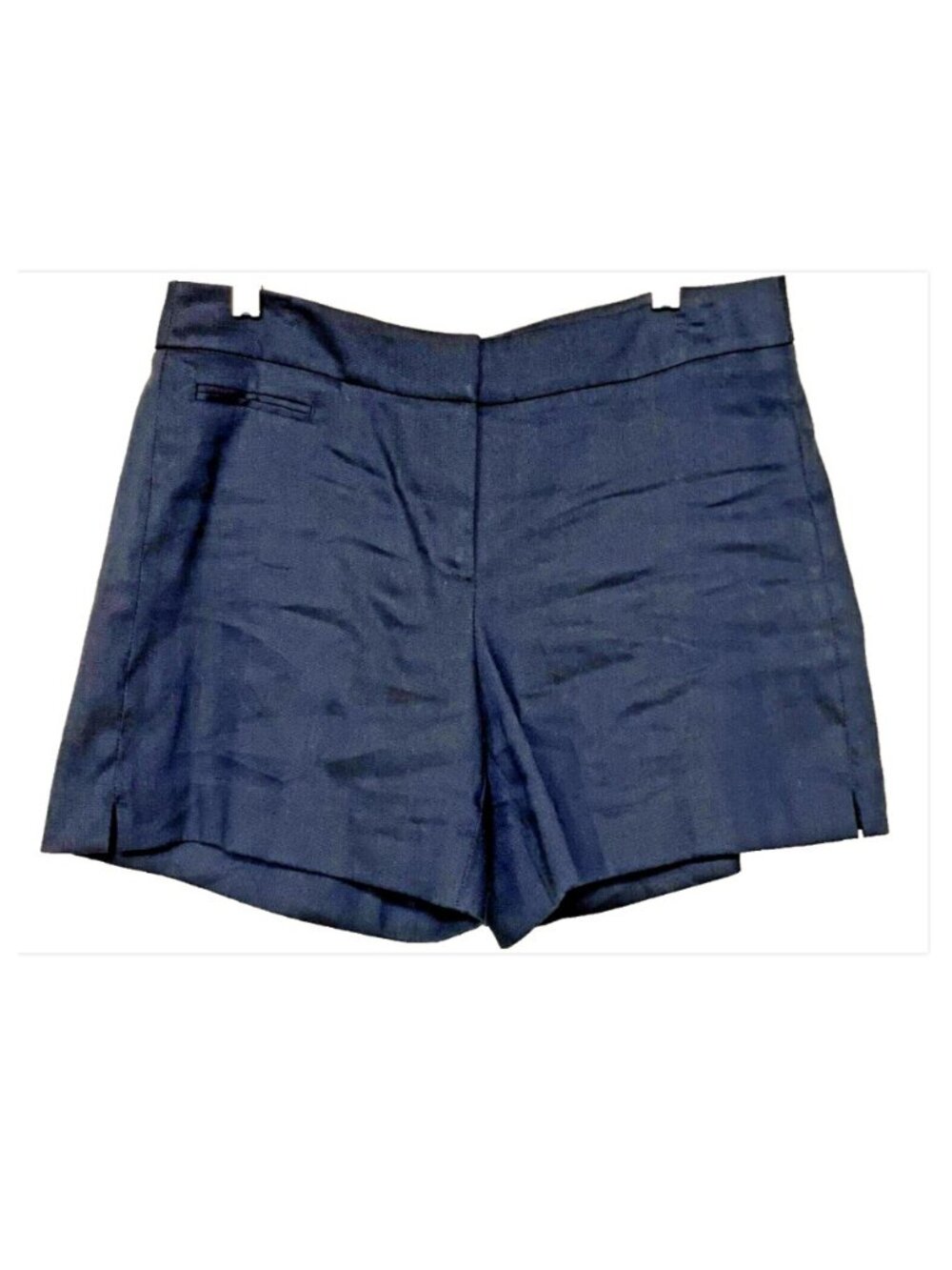White House Black Market Navy Blue Size 4 Linen Shorts NWT